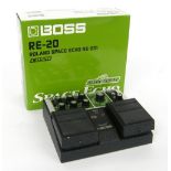 Boss RE-20 Roland Echo RE-201 twin guitar effects pedal, boxed