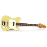1960s Jedson catalogue no. 4455 single pickup solid guitar, made in Japan; Finish: ivory with many