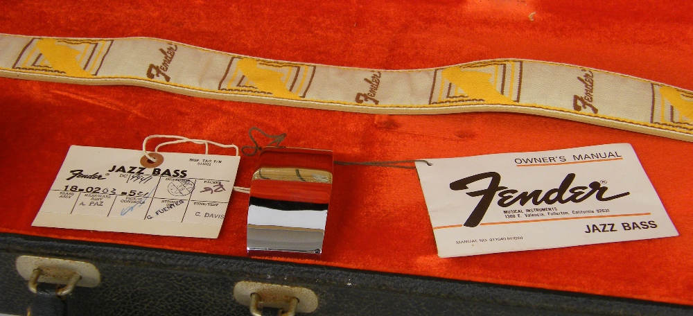 1974/75 Fender Jazz Bass guitar, made in USA, ser. no. 6xxxx5; Finish: natural in remarkably clean - Image 3 of 3
