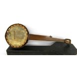 Interesting early provincial 'Minstrel' seven string banjo, probably by Dallas, bearing a Keith,