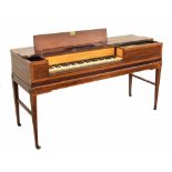 Good mahogany and satinwood crossbanded square piano by Johannes Broadwood, 1789, inscribed no. 1042