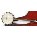 1920s Gibson PB1 plectrum banjo, made in USA, stamped no. 1887 to the back of the head and stamped