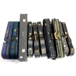 Ten various violin cases (10)