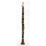 Early 20th century rosewood and nickel mounted clarinet