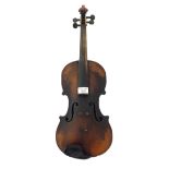 French violin circa 1900 labelled George Kloz..., 14 3/16", 36cm