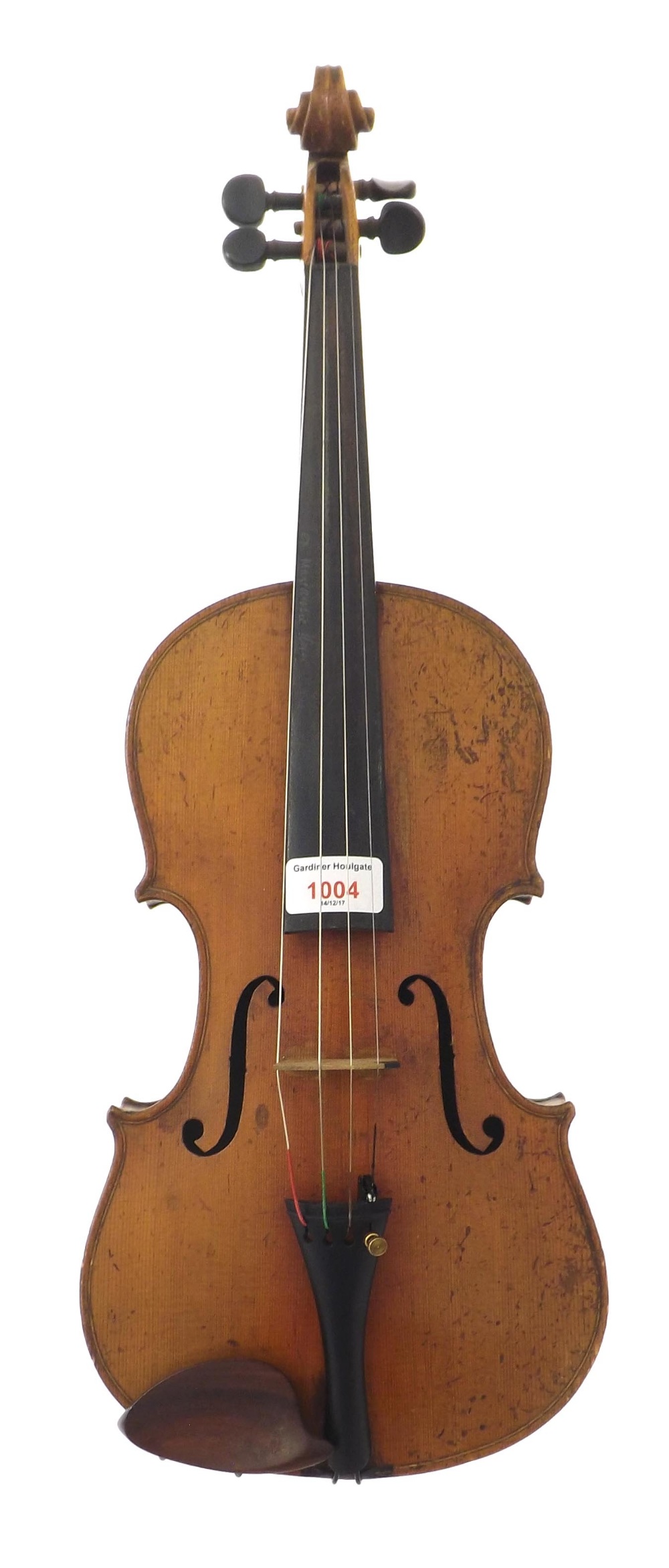 Late 19th century violin, possibly French, 14 3/16", 36cm