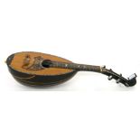 Attractive Milanese mandolin by and labelled Ant. Monzino, Milano, via Orefice, 7 Rastrelli, 10,