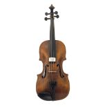 Mid 19th century violin, 14 1/16", 35.70cm, case