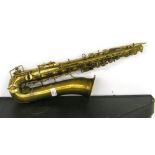 J. Gras gold lacquered alto saxophone, case