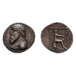 Parthian Kingdom. Mithradates II. 121-91 BC. Tetradrachm, 15.99g (11h). Obv: Diademed, draped bust