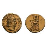 Nero. 54-68 AD. Aureus, 7.27g (4h). Rome, 66-7 AD. Obv: IMP NERO CAESAR - AVGVSTVS Head laureate