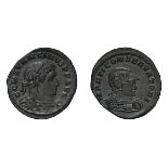 Constantine I 306-307 AD. AE 3, Reduced Follis, 3.91g (6h). Trier, 310-313 AD. Obv: CONSTANTINVS P F