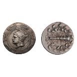 Macedonian Kingdom, Philip V. 221-179 BC. Tetradrachm, 17.05g (4h). Obv: Head of the hero Perseus