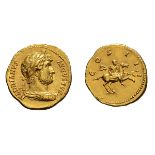 Hadrian. 117-138 AD. Aureus, 7.37g (6h). Rome, c. 125-8 AD. Obv: HADRIANVS - AVGVSTVS Bust laureate,