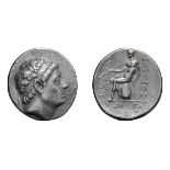 Syria, Antiochus II. Tetradrachm, 17.09g (11h). , 261-246 BC, Sardes. Obv: Diademed portrait of