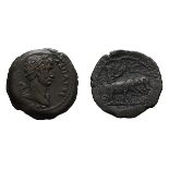 Lot of four bronze coins of Hadrian, including two ex Dattari. (1) AE 34, Year 5 = 120/1 AD, 21.44g.