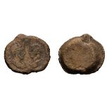 Trajan Decius and Herennius Etruscus, lead seal. 249-251 AD. Lead Seal, 25.38, 250-1 AD. Obv: