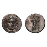 Caria. Pixodarus. 341-336 BC. Didrachm, 6.77g (11h). HalicarnassusObv: Laureate head of Apollo