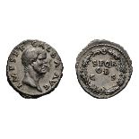 Galba. 68-69 AD. Denarius, 3.44g (7h). Rome. Obv: IMP SER - GALBA AVG Head bare right. Rx: SPQR / OB