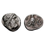 Elis, Olympia. 270s-260s BC. Stater, 11.96g (10h). Obv: Laureate head of Zeus right. Rx: Eagle