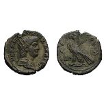 Lot of two billon tetradrachms of Nero. g (1h). . (1) Year 11 = 64/5 AD, 14.23g. Radiate bust of