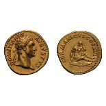 Domitian. 81-96 AD. Aureus, 7.67g (8h). Rome, 92-4 AD. Obv: DOMITIANVS - AVGVSTVS Head laureate