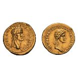 Caligula and Agrippina I. 37-41 AD. Aureus, 7.73g (9h). Lugdunum, 37 AD. Obv: C CAESAR AVG GERM P