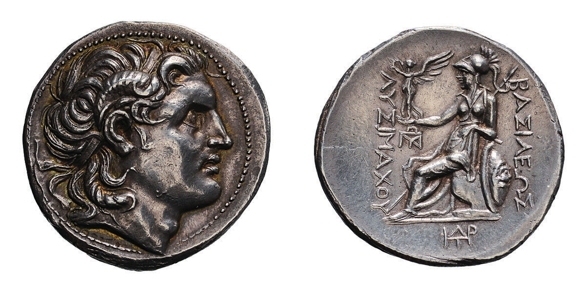 Kingdom of Thrace. Lysimachus. 306-281 BC. Tetradrachm, 17.08g (2h). Amphipolis, c. 288-281 BC. Obv: