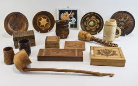 WWII Military Interest - Collection of Carved Items produced in Prisoner of War Camp during WWII