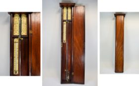 Early 19th Century Stick Barometer, Comes With Its Own Case. c.1800 - 1820. Height 37 Inches.
