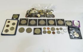 A Large Collection of United Kingdom Coins From The 1940's + A Few Irish and USA Coins,