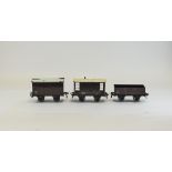 Basset Lowke O Gauge Rolling Stock, 2 x Guards Wagons and Boxed 1352/0 Open Truck.