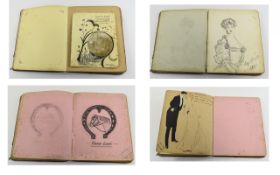 Early 20th Century Album of sketches and poems / verses. sketches include humour, flora, portraits.