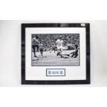 Football Interest. Signed photo of Jairzinho scoring against England, Mexico 1970 World Cup,