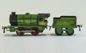 Hornby O Gauge T2N Plate MI/2 Clockwork Locomotive L453 ( Reversing ) In Green & Black,