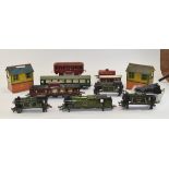 Collection of O Gauge Tinplate Items, comprising loco bodies including Flying Scotsman,