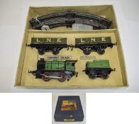 Hornby Clockwork Train Set M1 - Boxed Goods Set, circa 1950.