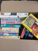 Mixed Lot Of Family Games And Jigsaws Approx 12 in total to include snakes and ladders,