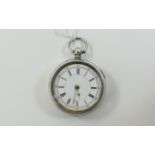 Antique Quality Large Silver Cased Swiss Chronograph - Key Wind Open Faced Fusee Pocket Watch,