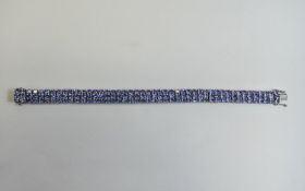 Tanzanite Three Row Bracelet, 27.