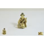 Japanese Very Fine and Signed Carved Ivory Netsuke From The Meiji Period 1864 - 1912 - Japanese