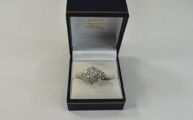 Ladies - Top Quality 18ct Gold Diamond Set Cluster Ring. Est Diamond Weight 2.