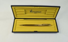Waterman - Paris Gold Plated Ballpoint Pen with Box. As New Condition.