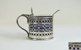 Victorian Very Nice Quality Silver and Heavy Mustard Pot,