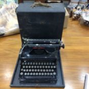 Vintage Everest Mod 90 Typewriter complete with case and original purchase paperwork from 1951