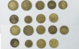 A Good Collection of French High Grade Coins ( 9 ) Coins In Total. 1/ 50 Francs Date 1951.