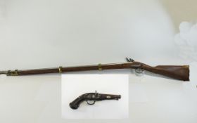 Reproduction French Musket Rifle marked 'Manufactured Saint Etienne' & '206',