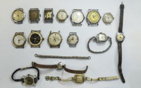 Collection Of Wristwatches Spares Or Repair, Makes To Include Newmark, Buler, Orola, Waldman,