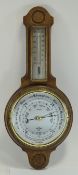 Mid 20th Century Aneroid Barometer / Thermometer, British made by Shortland Smiths.