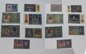 Austro / Hungarian Bank Notes In High Grade Condition / Uncirculated ( 7 ) Notes In Total. 1/